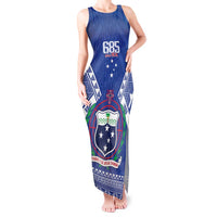 Personalised Samoa 685 Tank Maxi Dress Samoan Pride Coat Of Arms - Polynesian Pride