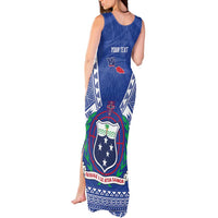 Personalised Samoa 685 Tank Maxi Dress Samoan Pride Coat Of Arms - Polynesian Pride