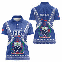 Personalised Samoa 685 Women Polo Shirt Samoan Pride Coat Of Arms - Polynesian Pride
