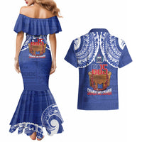 Toa Samoa Rugby Couples Matching Mermaid Dress and Hawaiian Shirt 685 Pride Tanoa Ula Fala - Polynesian Pride