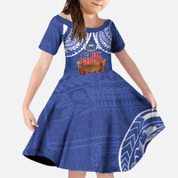 Toa Samoa Rugby Family Matching Off The Shoulder Long Sleeve Dress and Hawaiian Shirt 685 Pride Tanoa Ula Fala - Polynesian Pride