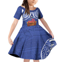 Toa Samoa Rugby Family Matching Off Shoulder Short Dress and Hawaiian Shirt 685 Pride Tanoa Ula Fala - Polynesian Pride