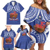 Toa Samoa Rugby Family Matching Off Shoulder Short Dress and Hawaiian Shirt 685 Pride Tanoa Ula Fala - Polynesian Pride