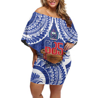 Toa Samoa Rugby Family Matching Off Shoulder Short Dress and Hawaiian Shirt 685 Pride Tanoa Ula Fala - Polynesian Pride