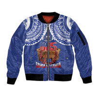 Toa Samoa Rugby Sleeve Zip Bomber Jacket 685 Pride Tanoa Ula Fala - Polynesian Pride
