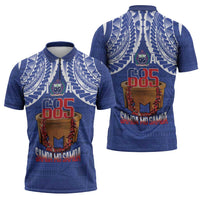 Toa Samoa Rugby Zipper Polo Shirt 685 Pride Tanoa Ula Fala - Polynesian Pride