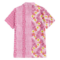 Pastel Magenta Aloha Hawaii Tiki Hawaiian Shirt Tropical Plumeria - Seamless Style