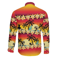 Tropical Islands Sunset Hawaii Family Matching Mermaid Dress and Hawaiian Shirt Go Surfing With Hula Girl - Summer Vibes