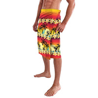 Tropical Islands Sunset Hawaii Lavalava Go Surfing With Hula Girl - Summer Vibes LT14 - Polynesian Pride