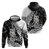 Aotearoa Manaia NZ Maori Silver Fern Hoodie