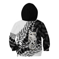 Aotearoa Manaia NZ Maori Silver Fern Kid Hoodie LT14 - Polynesian Pride