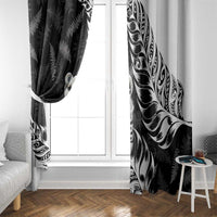 Aotearoa Manaia NZ Maori Silver Fern Window Curtain