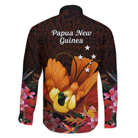 Gude Hi Hai Papua New Guinea Family Matching Off Shoulder Short Dress and Hawaiian Shirt Motuan PNG Raggiana Bird of Paradise Tropical Vibes LT14 - Polynesian Pride