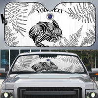 Custom New Zealand Kiwi Football Auto Sun Shade Aotearoa Silver Fern - Polynesian Pride
