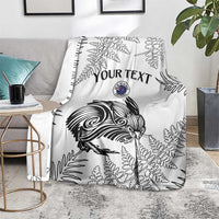 Custom New Zealand Kiwi Football Blanket Aotearoa Silver Fern