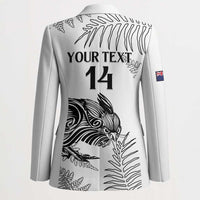 Custom New Zealand Kiwi Football Blazer Aotearoa Silver Fern - Polynesian Pride