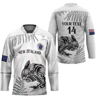 Custom New Zealand Kiwi Football Hockey Jersey Aotearoa Silver Fern - Polynesian Pride