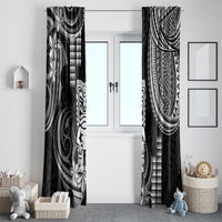 Hawaii Ku God Window Curtain Kakau Mix Polynesian Tattoo