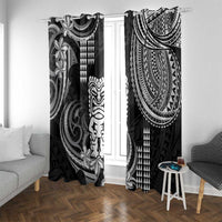 Hawaii Ku God Window Curtain Kakau Mix Polynesian Tattoo