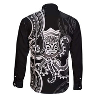 Black Hawaii Kanaloa God Family Matching Tank Maxi Dress and Hawaiian Shirt Hawaiian Octopus