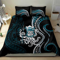 Turquoise Hawaii Kanaloa God Bedding Set Hawaiian Octopus