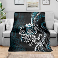 Turquoise Hawaii Kanaloa God Blanket Hawaiian Octopus
