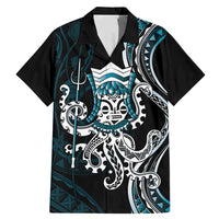 Turquoise Hawaii Kanaloa God Family Matching Mermaid Dress and Hawaiian Shirt Hawaiian Octopus