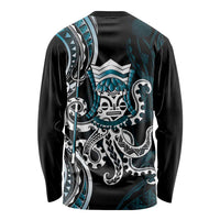Turquoise Hawaii Kanaloa God Long Sleeve Shirt Hawaiian Octopus LT14 - Polynesian Pride