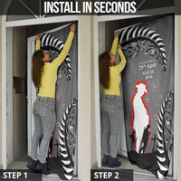 New Zealand ANZAC Day Door Cover 25th April Silver Fern With Poppy - Polynesian Pride