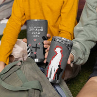 New Zealand ANZAC Day Tumbler Cup 25th April Silver Fern With Poppy