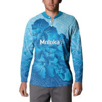 Aloha Hawaii Molokai Island Button Sweatshirt Hibiscus Tribal Honu Hawaiian Tattoo LT14 - Polynesian Pride
