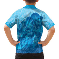 Aloha Hawaii Molokai Island Family Matching Short Sleeve Bodycon Dress and Hawaiian Shirt Hibiscus Tribal Honu Hawaiian Tattoo