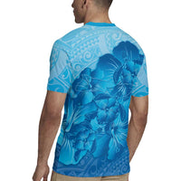 Aloha Hawaii Molokai Island Rugby Jersey Hibiscus Tribal Honu Hawaiian Tattoo