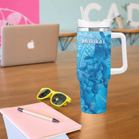Aloha Hawaii Molokai Island Tumbler With Handle Hibiscus Tribal Honu Hawaiian Tattoo