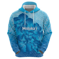 Aloha Hawaii Molokai Island Zip Hoodie Hibiscus Tribal Honu Hawaiian Tattoo