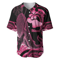 Aloha Hawaii Maui Baseball Jersey Valley Isle Humpback Whale Black LT14 Black - Polynesian Pride