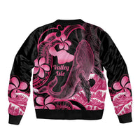 Aloha Hawaii Maui Bomber Jacket Valley Isle Humpback Whale Black