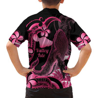 Aloha Hawaii Maui Family Matching Puletasi and Hawaiian Shirt Valley Isle Humpback Whale Black