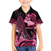 Aloha Hawaii Maui Family Matching Summer Maxi Dress and Hawaiian Shirt Valley Isle Humpback Whale Black