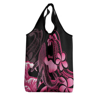 Aloha Hawaii Maui Grocery Bag Valley Isle Humpback Whale Black