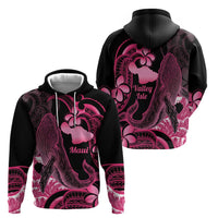 Aloha Hawaii Maui Hoodie Valley Isle Humpback Whale Black LT14 - Polynesian Pride
