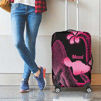 Aloha Hawaii Maui Luggage Cover Valley Isle Humpback Whale Black