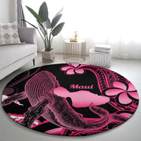 Aloha Hawaii Maui Round Carpet Valley Isle Humpback Whale Black LT14 - Polynesian Pride
