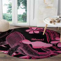 Aloha Hawaii Maui Round Carpet Valley Isle Humpback Whale Black LT14 - Polynesian Pride