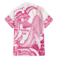 Aloha Hawaii Maui Family Matching Off Shoulder Short Dress and Hawaiian Shirt Valley Isle Humpback Whale White