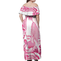 Aloha Hawaii Maui Off Shoulder Maxi Dress Valley Isle Humpback Whale White LT14 - Polynesian Pride