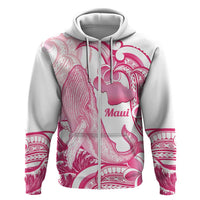 Aloha Hawaii Maui Zip Hoodie Valley Isle Humpback Whale White