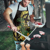 Yellow New Zealand Kowhai And Piwakawaka Apron Maori Ngaru Paua Shell - Polynesian Pride