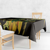Yellow New Zealand Kowhai And Piwakawaka Tablecloth Maori Ngaru Paua Shell LT14 - Polynesian Pride