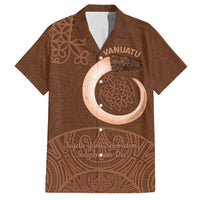 Vanuatu Indipendens Dei Hawaiian Shirt Yumi Sand Drawing Turtle Mix Lapita LT14 Brown - Polynesian Pride